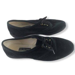 Vintage The Tog Shop Black Crushed Velvet Shoes